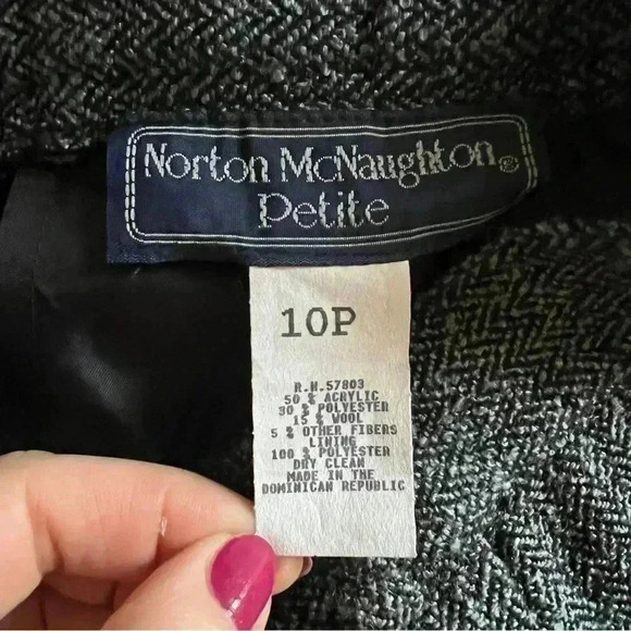 Vintage Wool Blend Norton McNaughton Skirt - 10 Petite - Picture 7 of 9